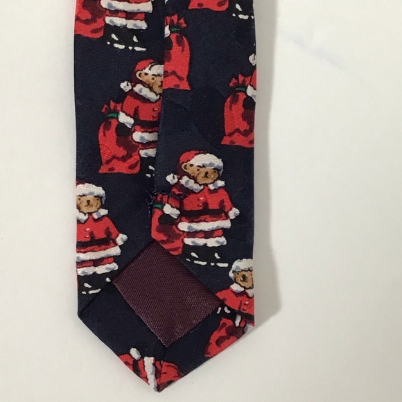 Addiction Santa Teddy Bear 100% Silk Tie - Picture 7 of 7